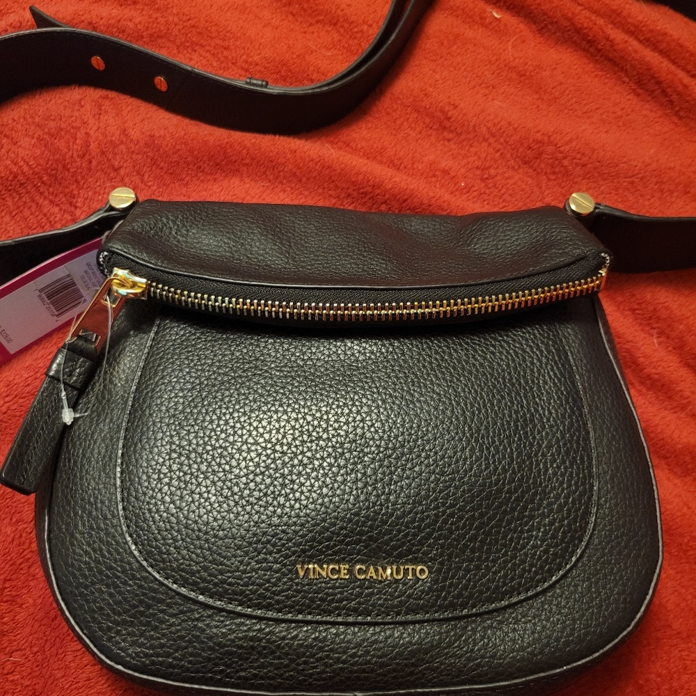 Vince Camuto Black Leather Crossbody